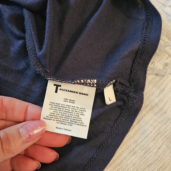 T BY ALEXANDER WANG Indigo Blue Tank Top Large - Picture 6 of 7